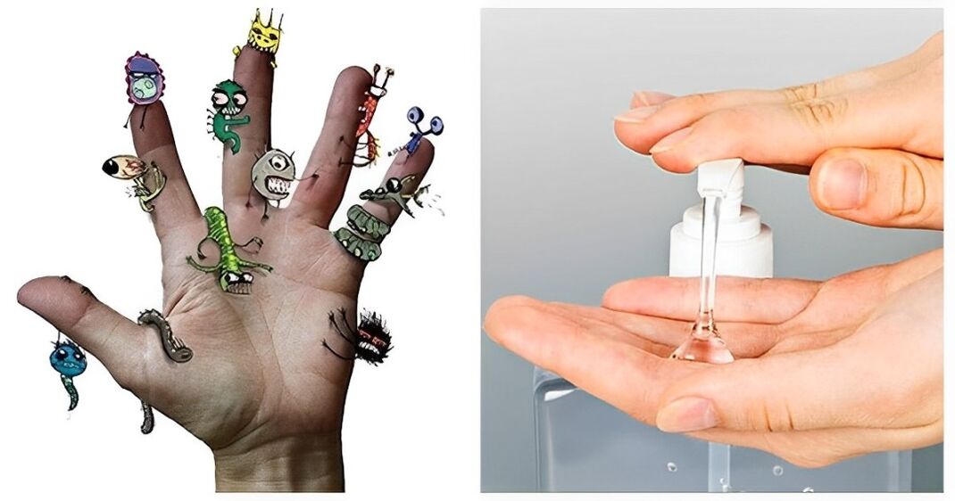 shumëllojshmëri bakteresh në duar